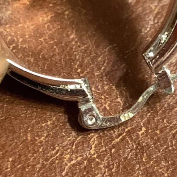 ABSTRACT MULTIDIMENSIONAL STERLING SILVER 925 TRIPLE INTERTWINED HOOPS. - Picture 5 of 14